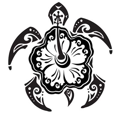 Hawaiian Turtle Design Water Transfer Temporary Tattoo(fake Tattoo) Stickers NO.11658